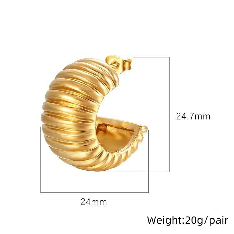 Chic Gold Hoops : ChicGoldHoops-LT-ER-HG-17