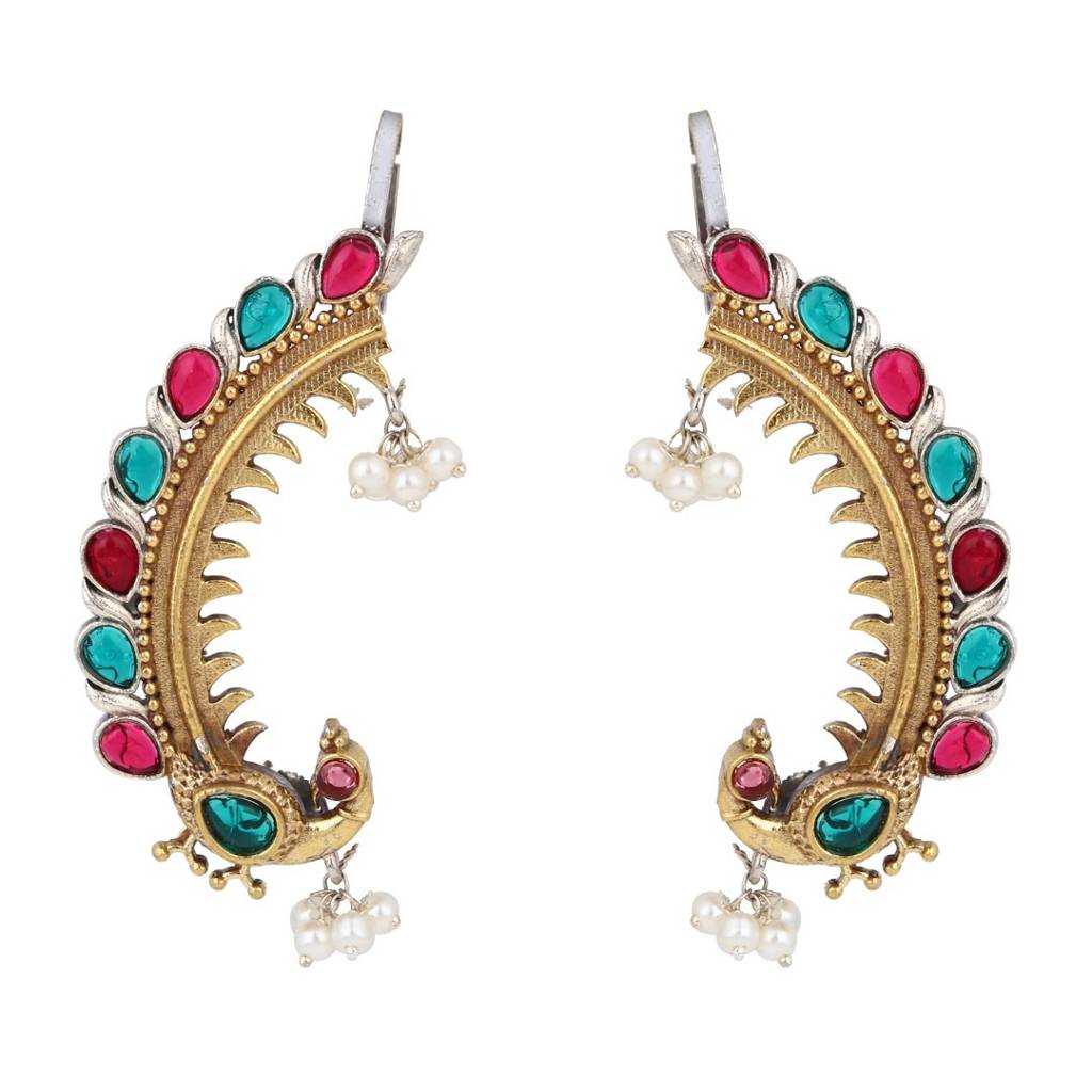 Peacock Crescent Earrings : S24ANER554MLT