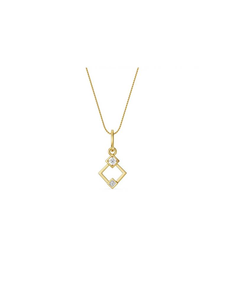 Geometric Glistening Diamond Pendant : P718