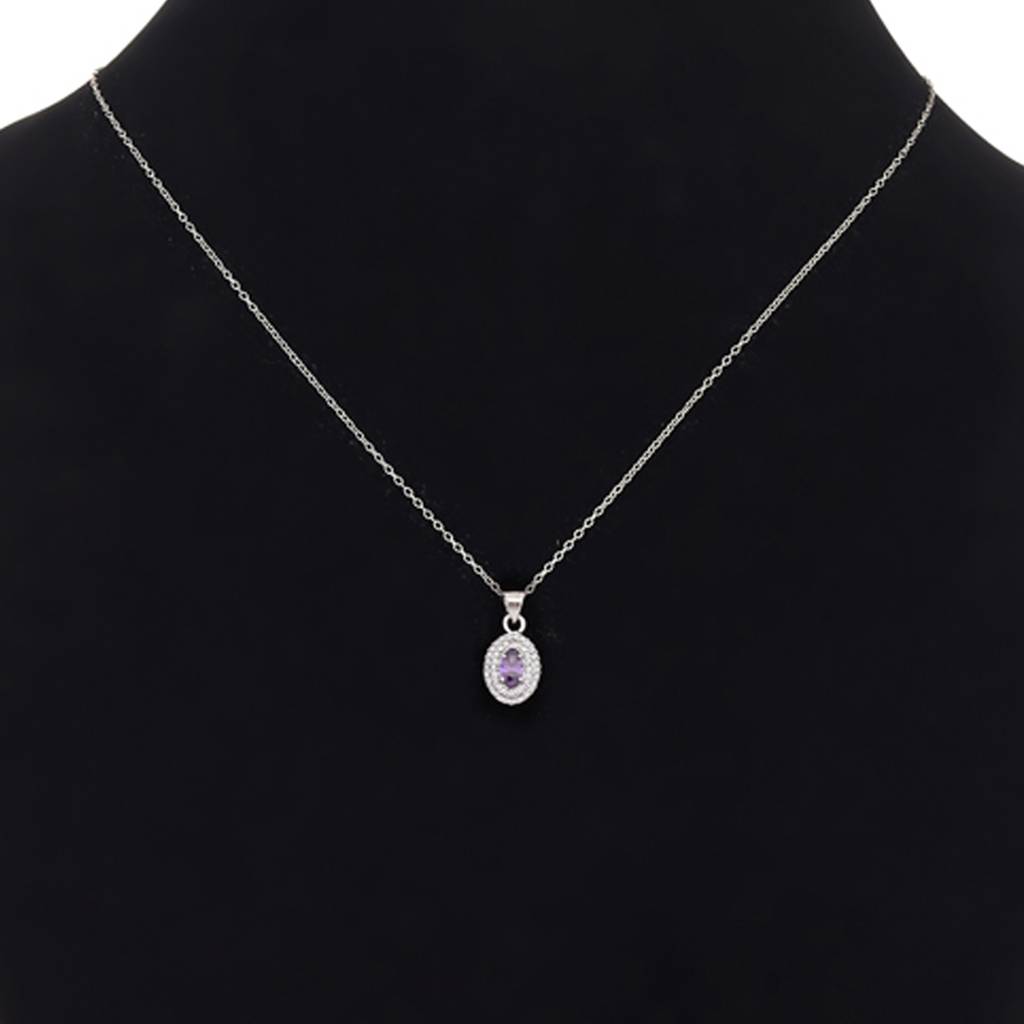 Iski Uski 925 Sterling Silver Bevan Amethyst Pendant