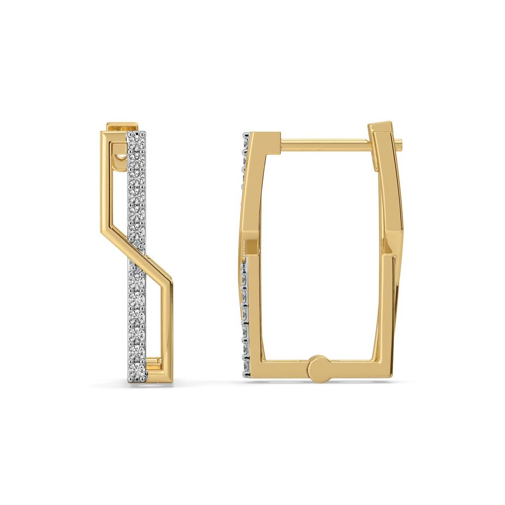 0.3Ct Lab Grown Diamond Earring In 18Kt Gold Vermeil : LLER0157