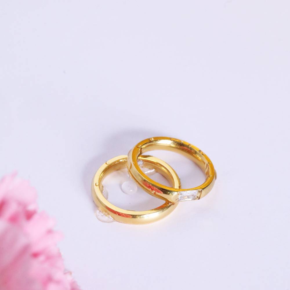 Stainless Steel Zircon Ring, Grace