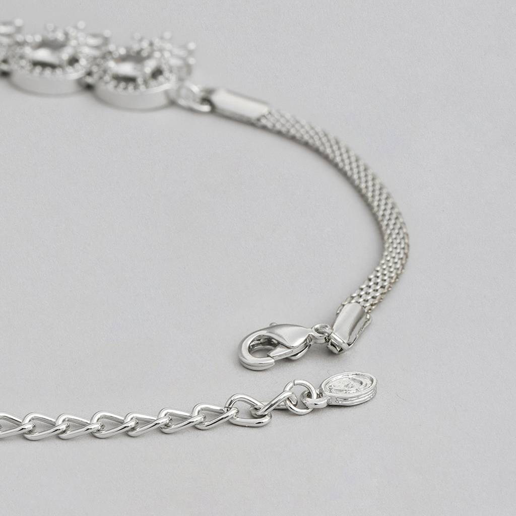 Estele Rhodium Plated Cz Adorable Necklace Set For Women : AD-700-IR-WENKER