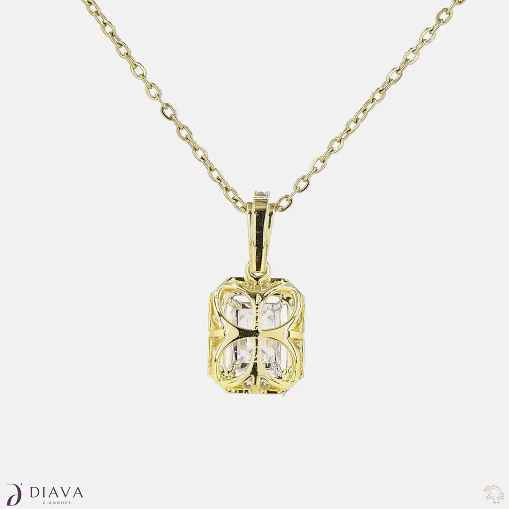 Framed Emerald Elegance Pendant : FramedEmeraldElegancePendant