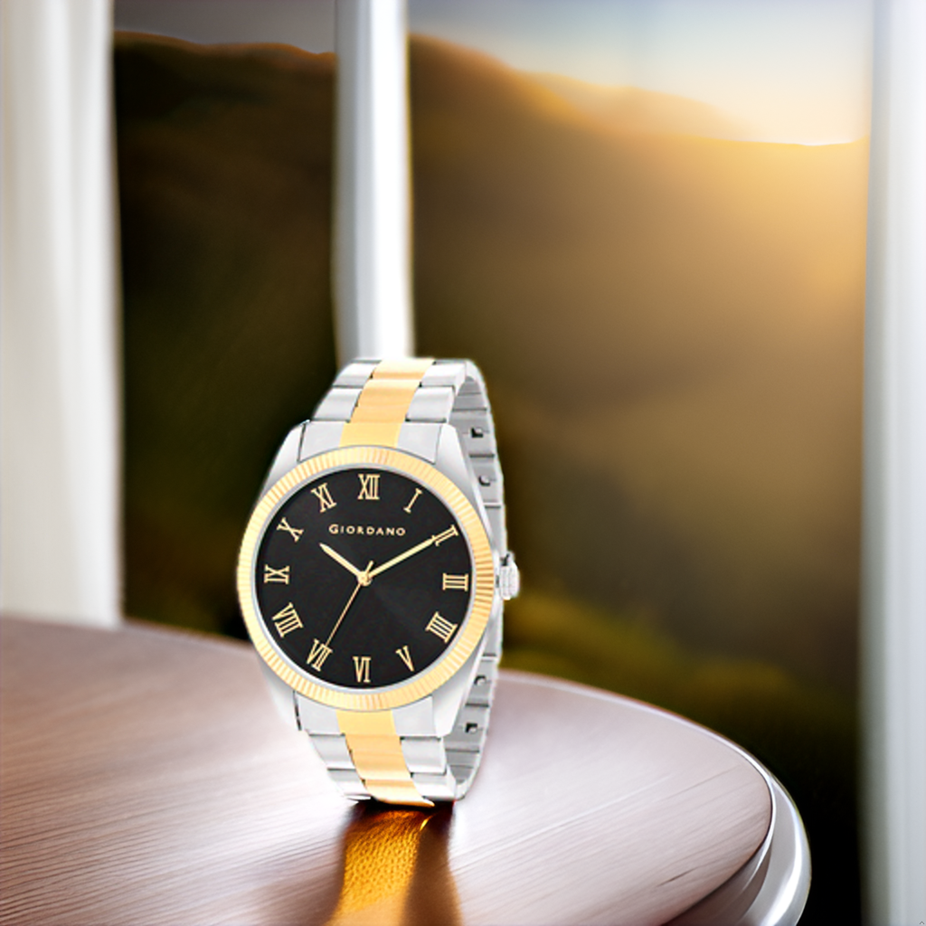 Giordano Classic Formal Analog Watch For Men With Stainless Steel Strap And Roman Numeric Indices -Gz-50112 : GZ-50112-77