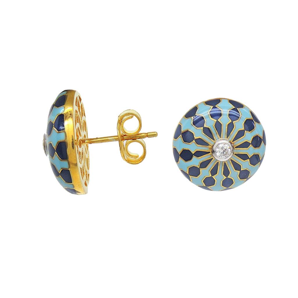 Abstract Cyan Stud : 2160ER