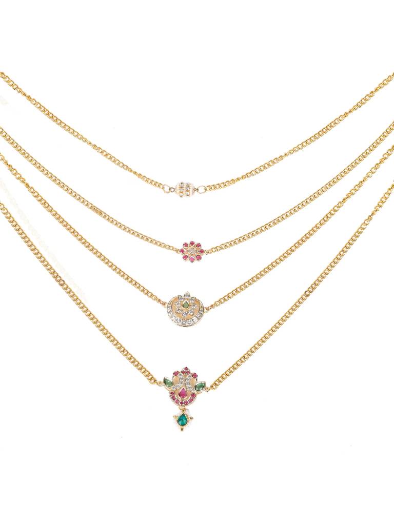4 Layered Polki Necklace : KA95