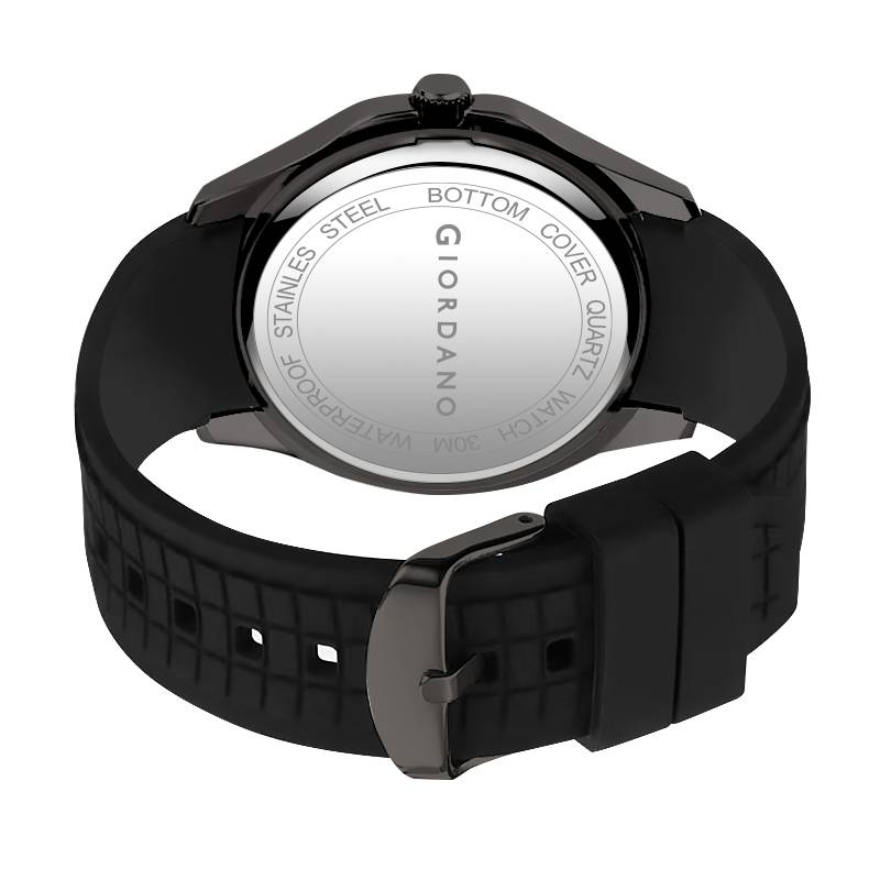 Giordano Precision And Comfort Analog Watch For Men With Textured Dial & Trendy Silicone Band - Gz-50118 : GZ-50118-01