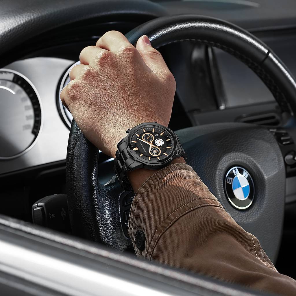 Giordano Multi-Function Analog Watch For Men With Textured Dial, Classic Stainless Steel Strap And Date Function : GZ-50036-22