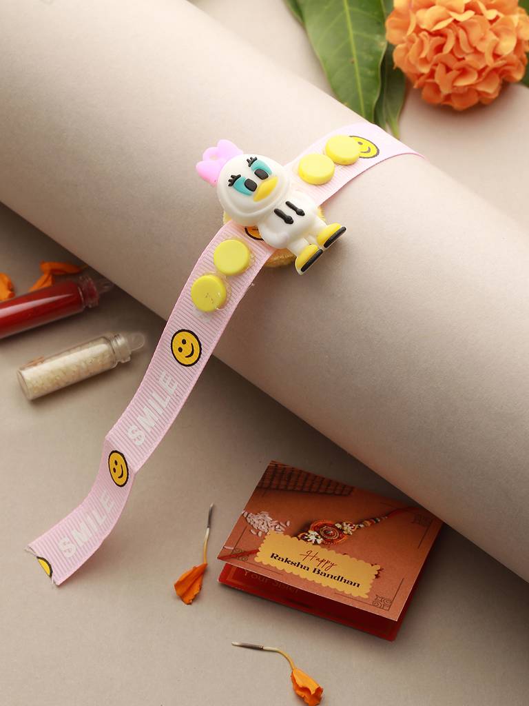 Eternz Certified Jewellery - Saraf RS Jewellery Duckling Toy Designer Rakhi For Girls
