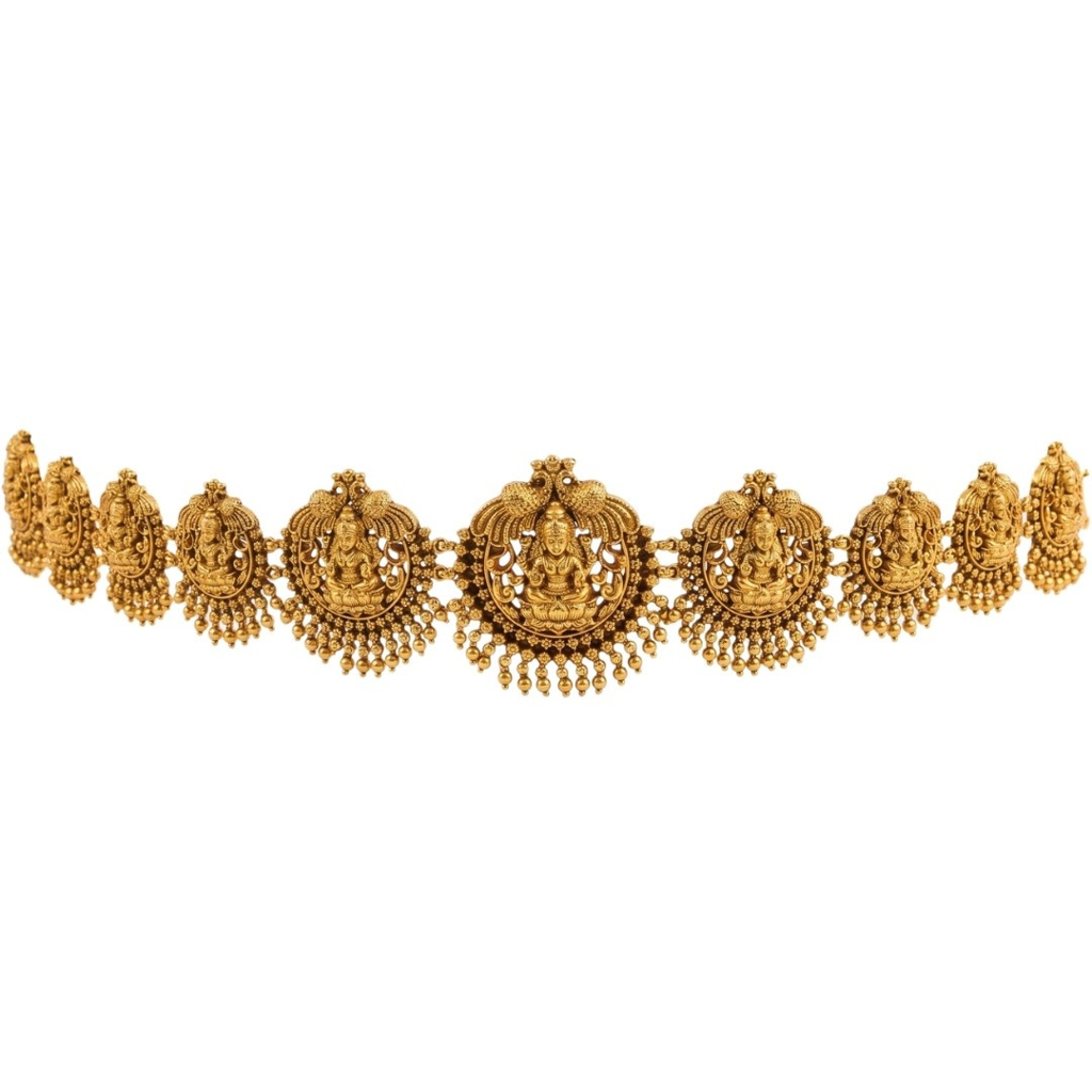 Ashtalakshmi Kamarpatta – 1 Gram Gold Plated Antique Waist Belt : V-1913