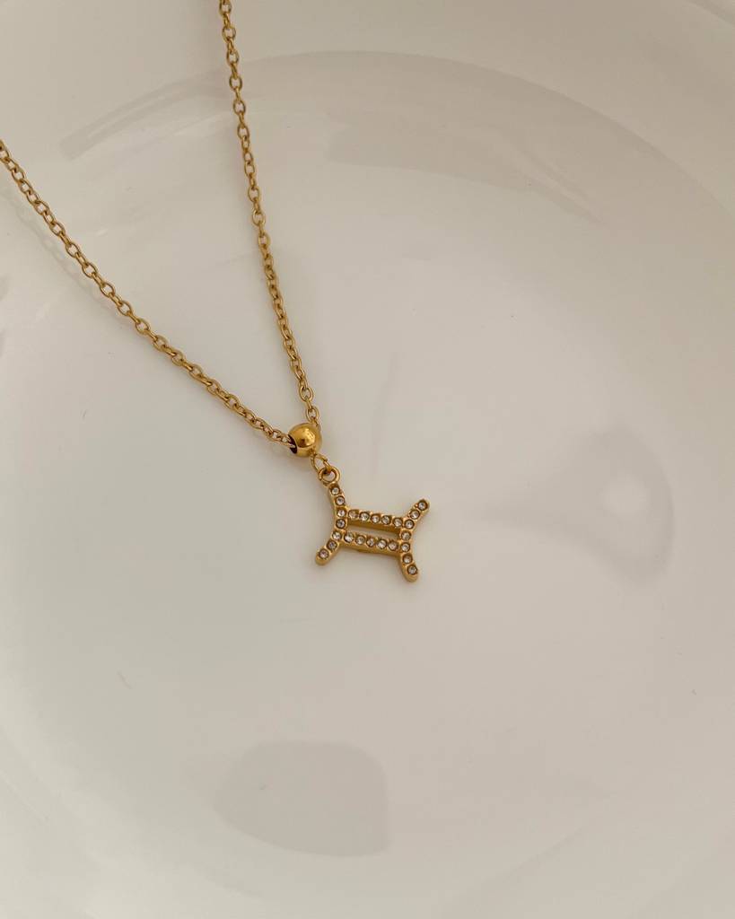 18K Gold Plated Zodiac Sign Necklace : N86E