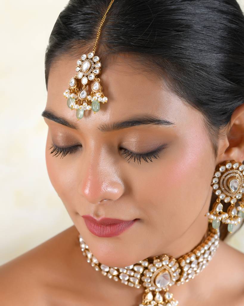 Ameera Emerald Kundan Choker Set : PR-286N