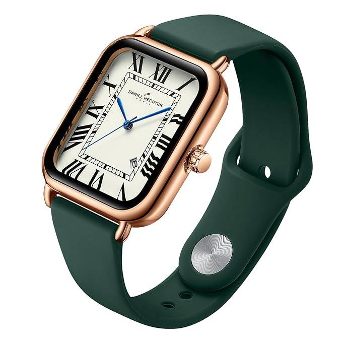 Daniel Hechter Plaisance Collection Square Watch For Women - White Dial, Roman Numerals With Minimalist Design : DHW2012-03