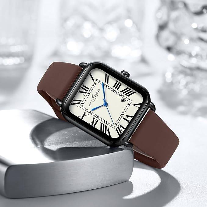Daniel Hechter Plaisance Collection Square Watch For Women - White Dial, Roman Numerals With Minimalist Design : DHW2012-04