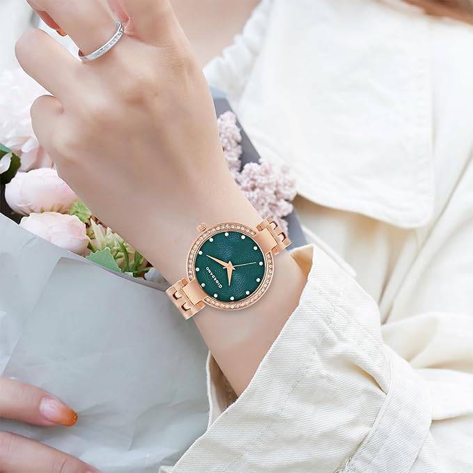 Giordano Analog Watch For Women With Diamond Indices, Stainless Steel Strap And Crystal Embellished Bezel - Gd-214 : GD-2141-66