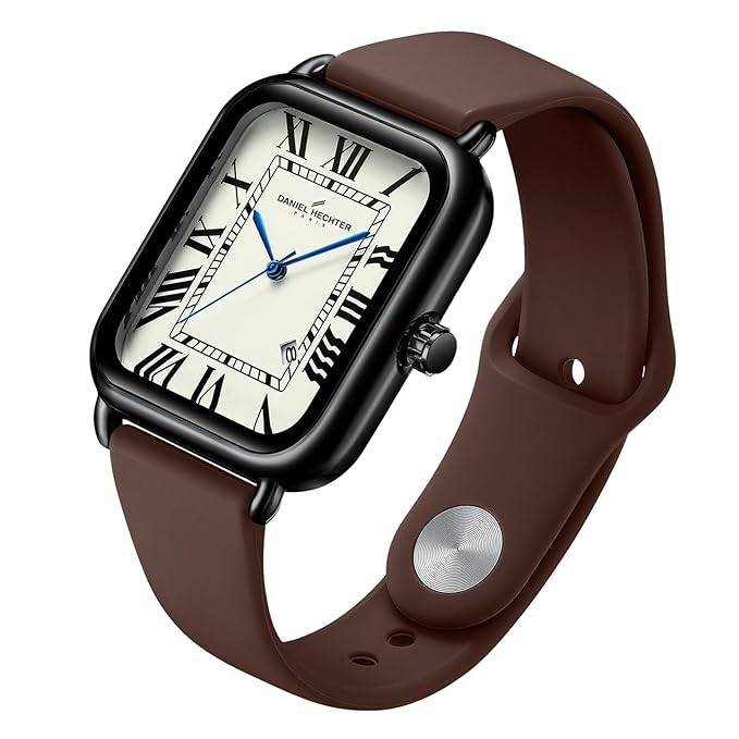 Daniel Hechter Plaisance Collection Square Watch For Women - White Dial, Roman Numerals With Minimalist Design : DHW2012-04