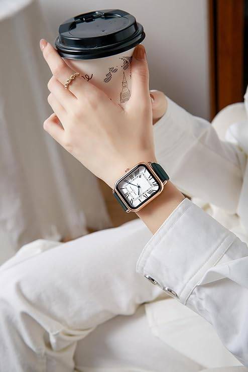 Daniel Hechter Plaisance Collection Square Watch For Women - White Dial, Roman Numerals With Minimalist Design : DHW2012-03