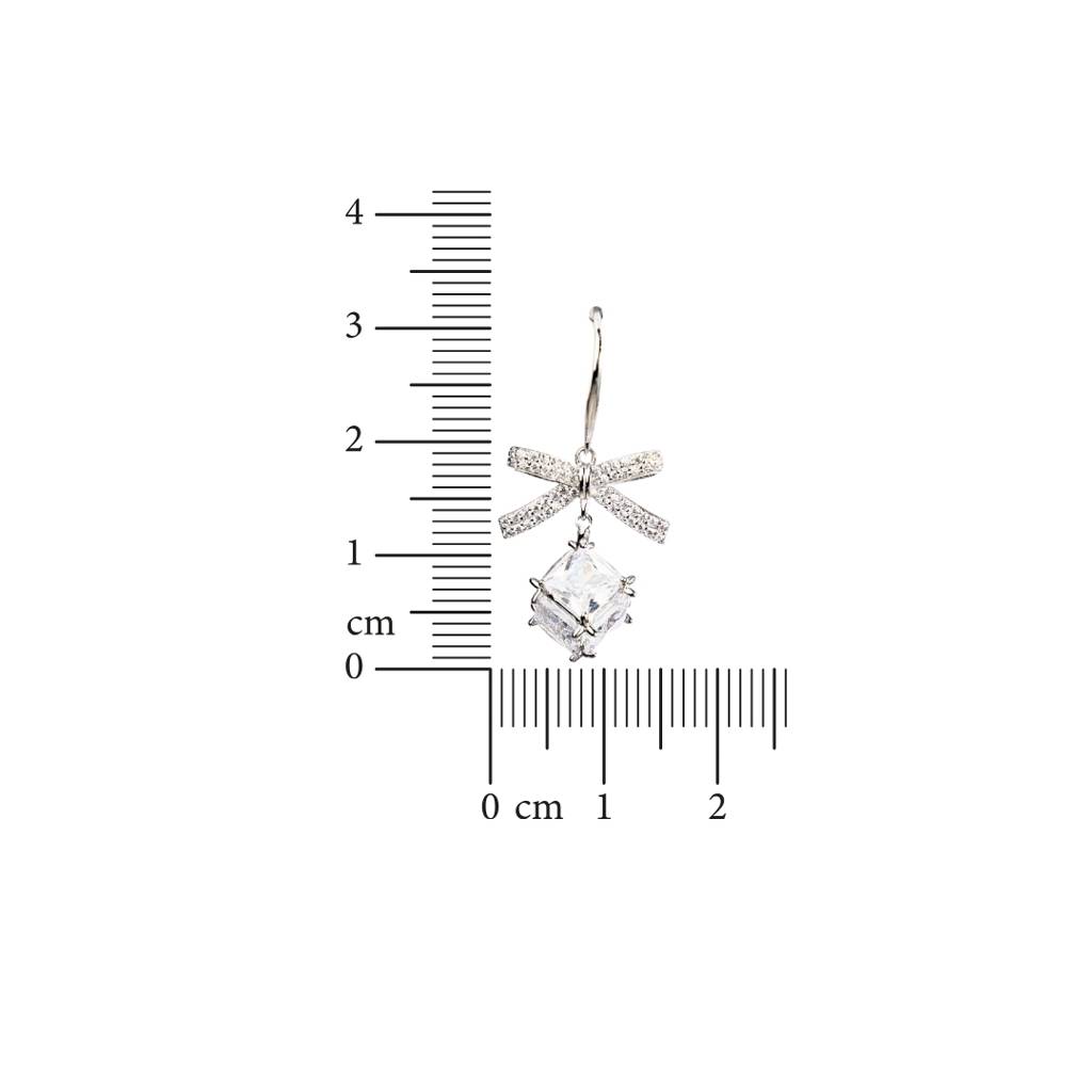 Bow-Down: 925 Sterling Silver Bow Earrings For Women : 73EA