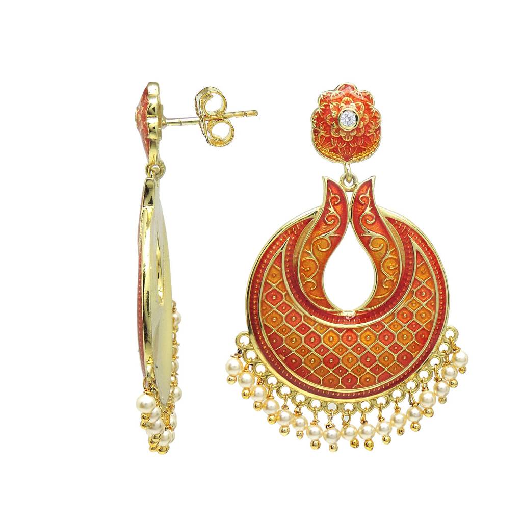 Traditional Rose Chandbali : 2219ER