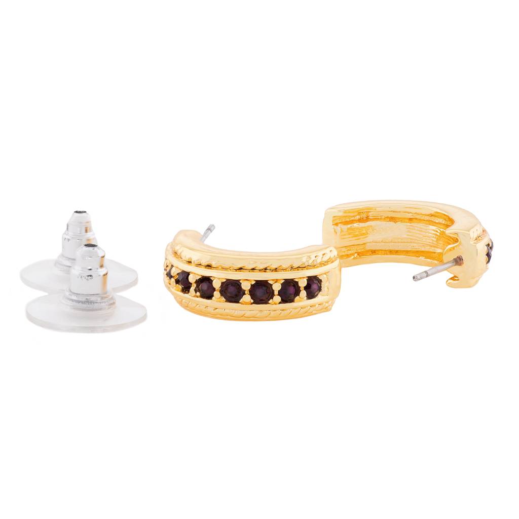 Estele Gold Plated Candy Crystal Collection Gold Plated Crystal Stud Earrings : 766704BNER