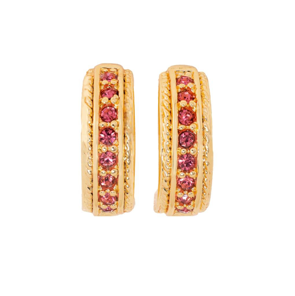 Estele Gold Plated Candy Crystal Collection Gold Plated Crystal Stud Earrings : 766704PKER