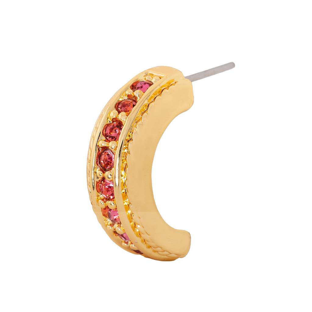 Estele Gold Plated Candy Crystal Collection Gold Plated Crystal Stud Earrings : 766704PKER