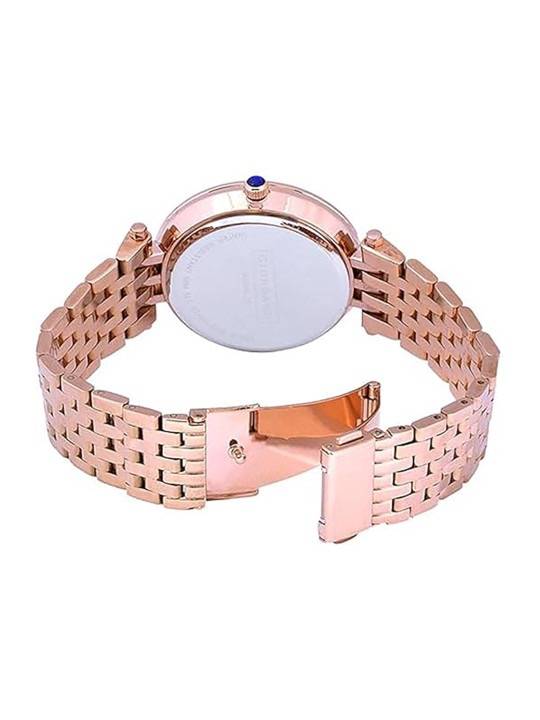 Giordano Classic Analog Watch For Women With Crystal-Studded Bezel And Stainless Steel Strap : GZ-60015-22