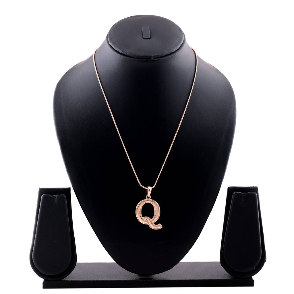 Estele Rosegold Plated Letter Charm Pendant For Women / Girls : 1009-QPENDANT