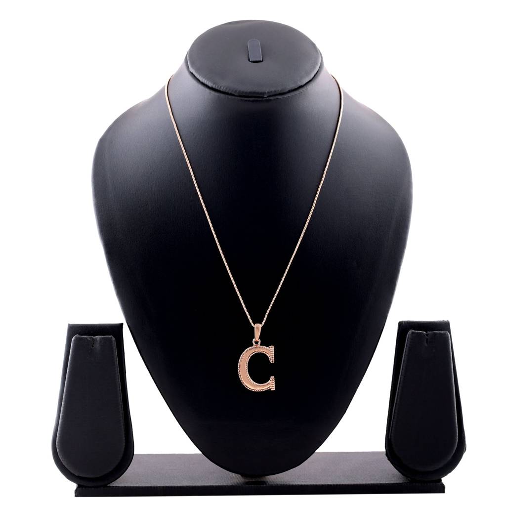 Estele Rosegold Plated Letter Charm Pendant For Women / Girls : 1009-CPENDANT