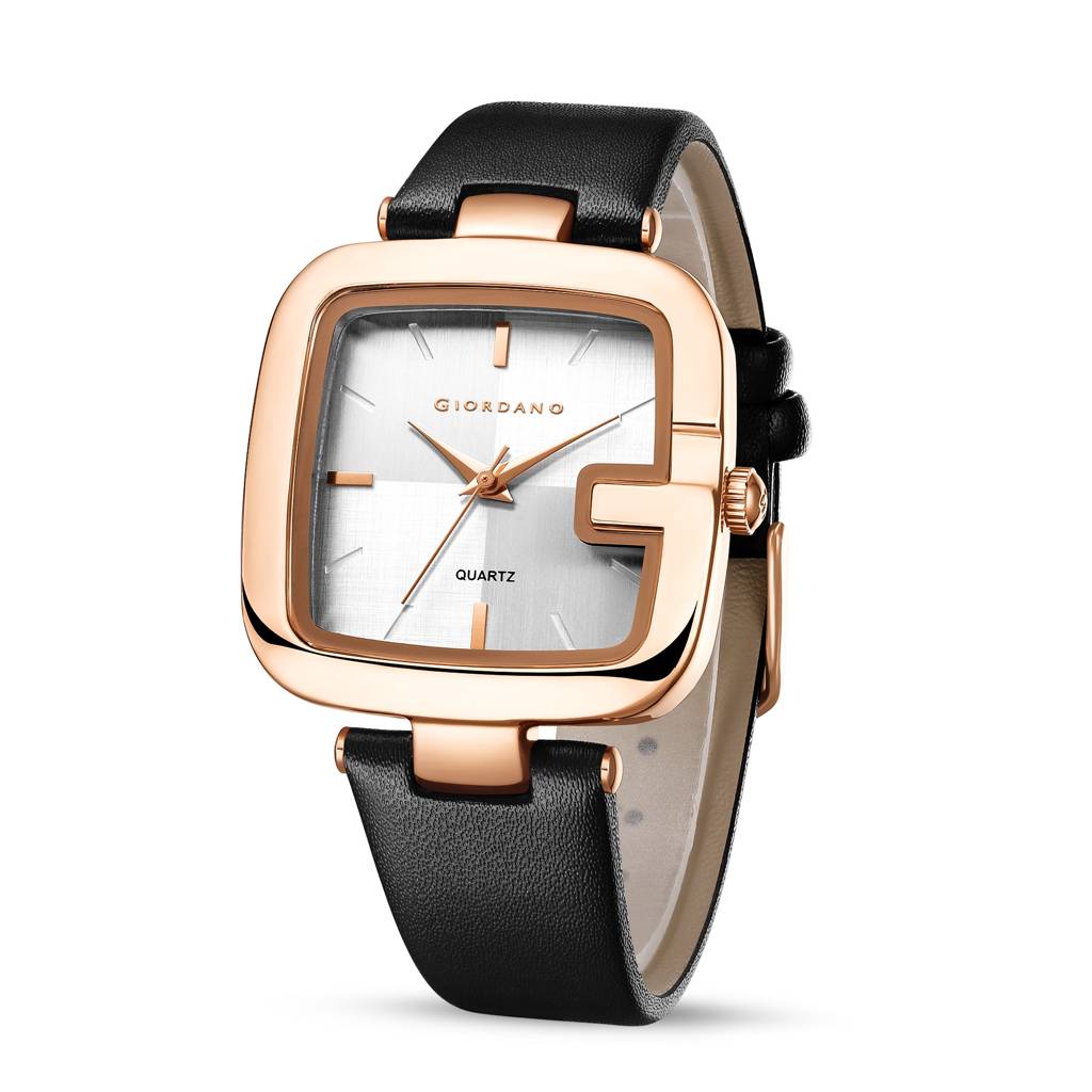 Giordano Square Dial Watch For Women With Leather Strap And Premium Quartz Moevment - Gz-60089 : GZ-60089-01