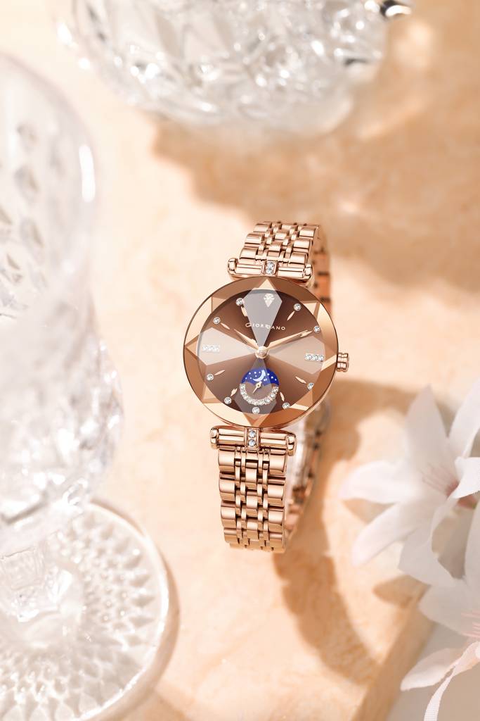Giordano Premium Watch For Women Â Elegant Round Cut Glass Dial With Stainless Steel Strap & Quartz Movement-G : GZ-60094-11