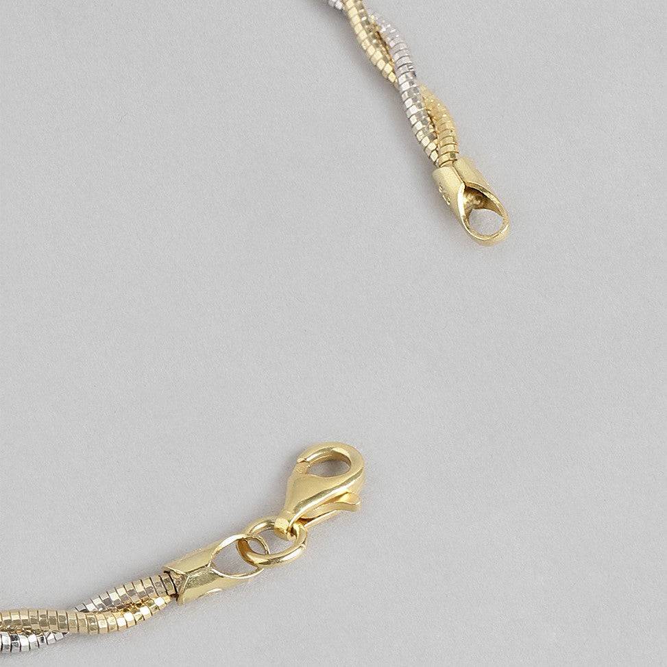 Radiant Harmony Dual Tone 925 Sterling Silver Bracelet : BR-80051