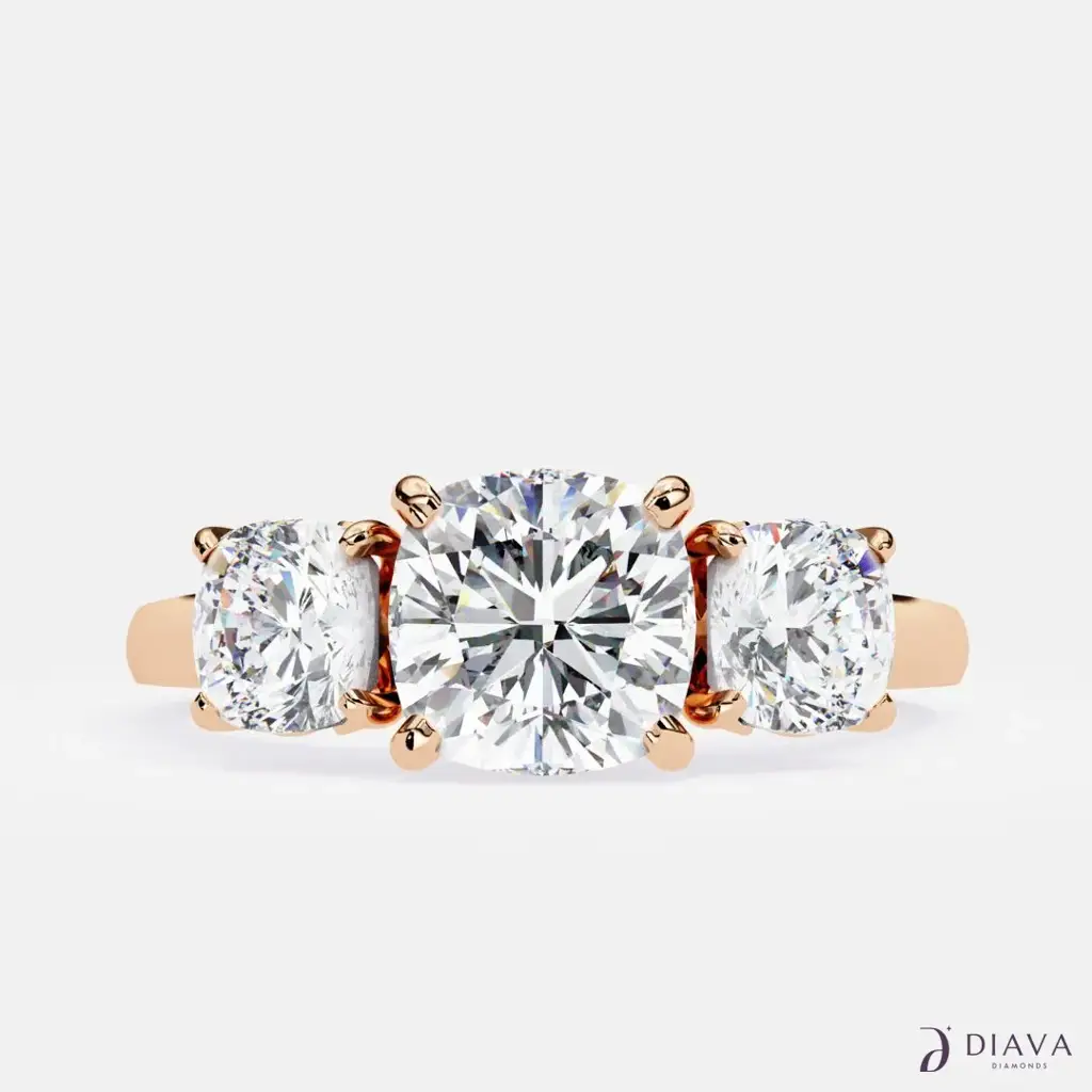 3-Stone Cushion Ring : 3-StoneCushionRing