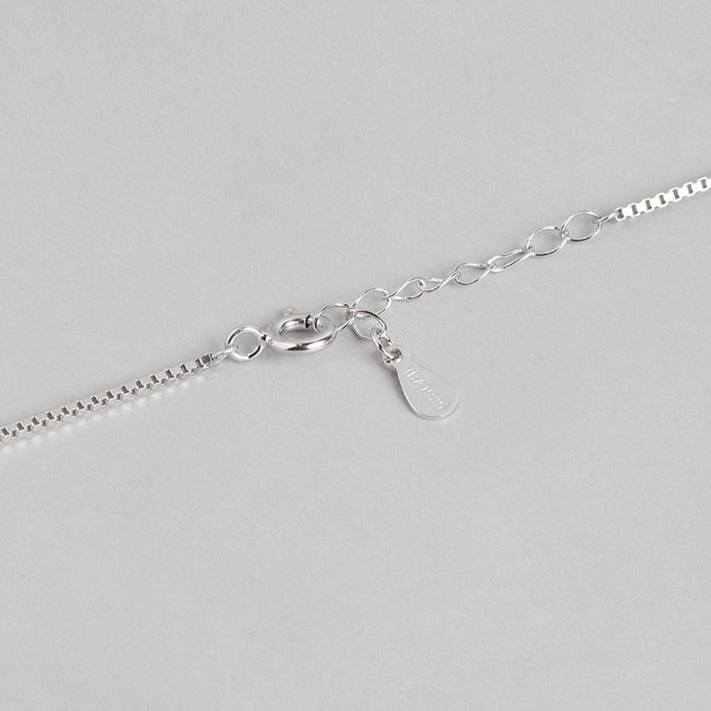 Elegancia Rhodium Plated 925 Silver Necklace : NL-30083