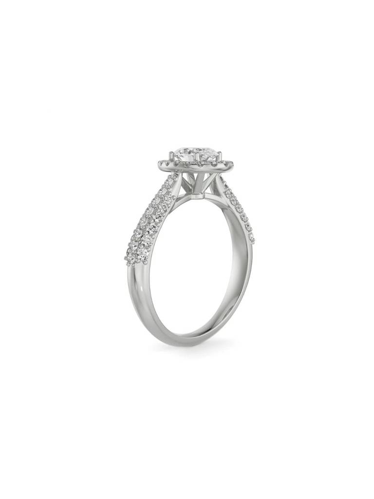 Jessy Oval Halo Ring : R1158
