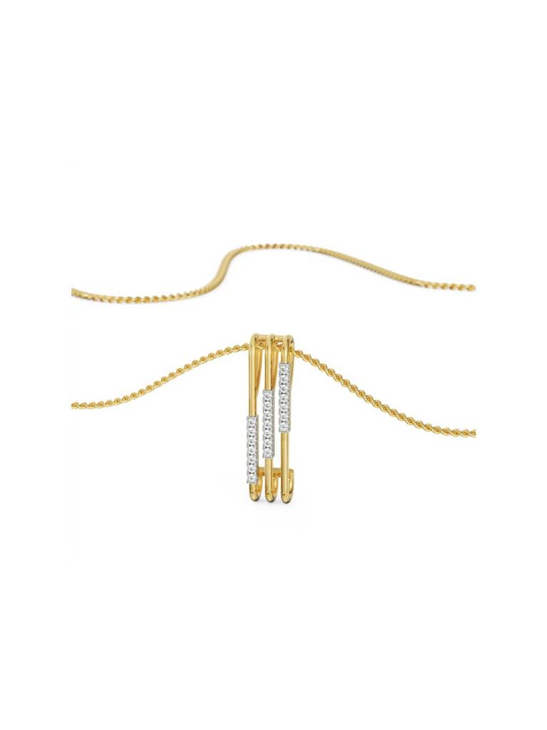 Vertical Bar Diamond Pendant : P708