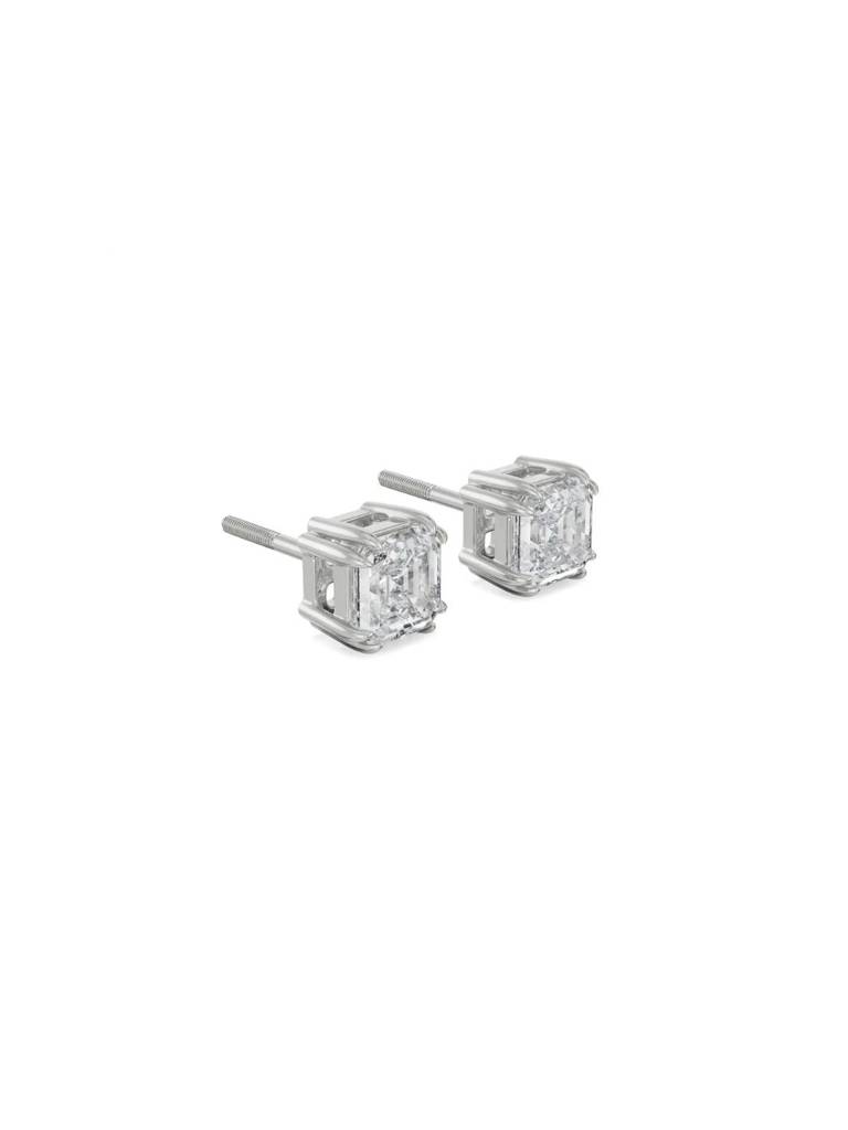 0.5 Ct Asscher Lab Grown Diamond Studs : E1063