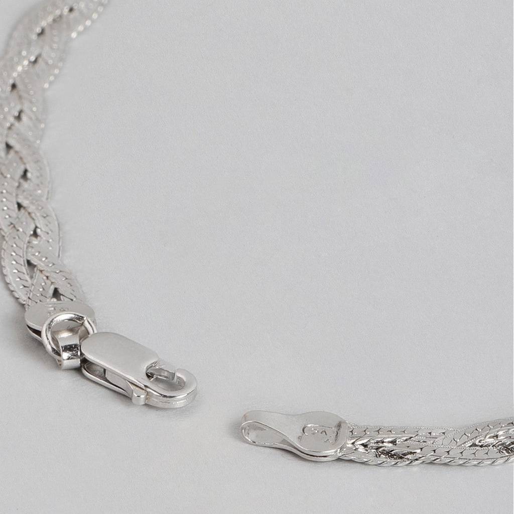 Entangled 925 Sterling Silver Anklet : ANK-60061-PAIR