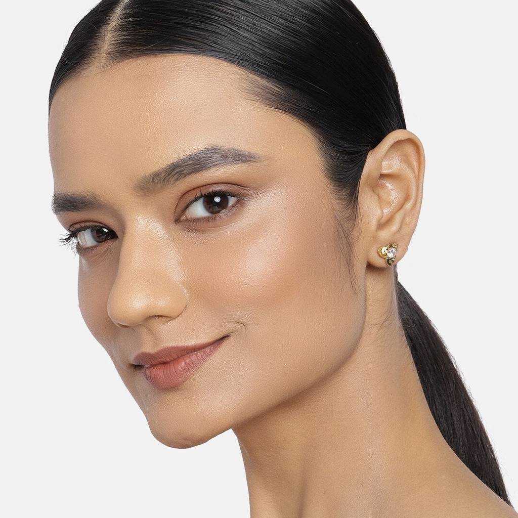 Estele Gold Plated Earrings With Fancy Austrian Crystal_One Size For Women : AD-018701ER