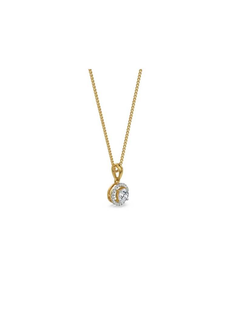 1.5 Ct Bianca Halo Round Lab Diamond Pendant : P765