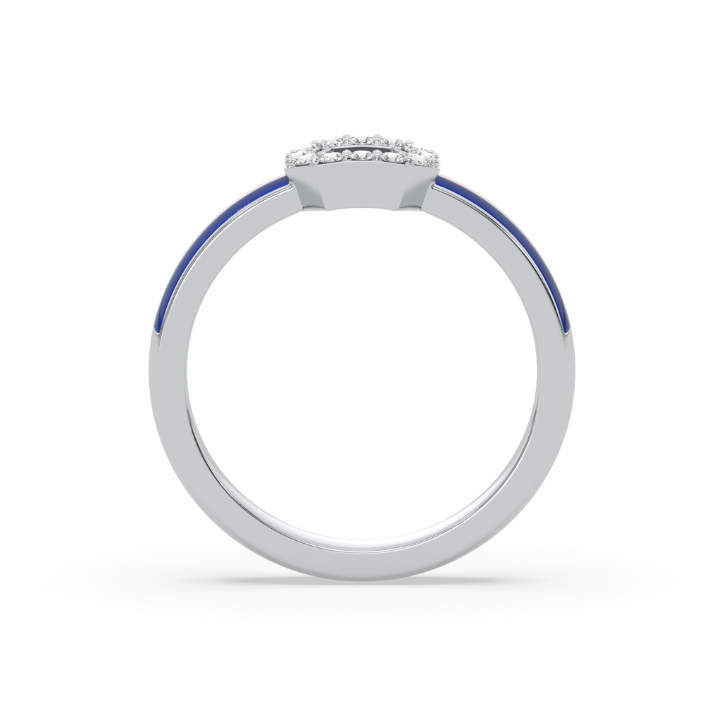 The Chrome Fusion - Lab Diamond Fashion Silver Ring : LLRG0125