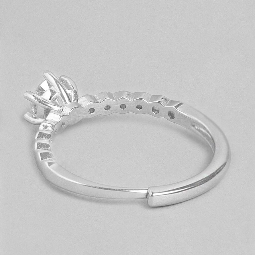 The Princess Solitaire 925 Silver Ring (Adjustable) : RNG-40025