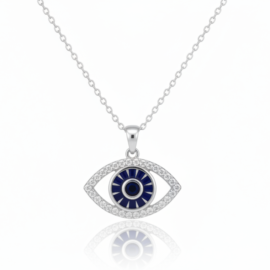 Big Evil Eye Necklace For Women | Bold Protective Evil Eye Pendant Jewellery : 943319698