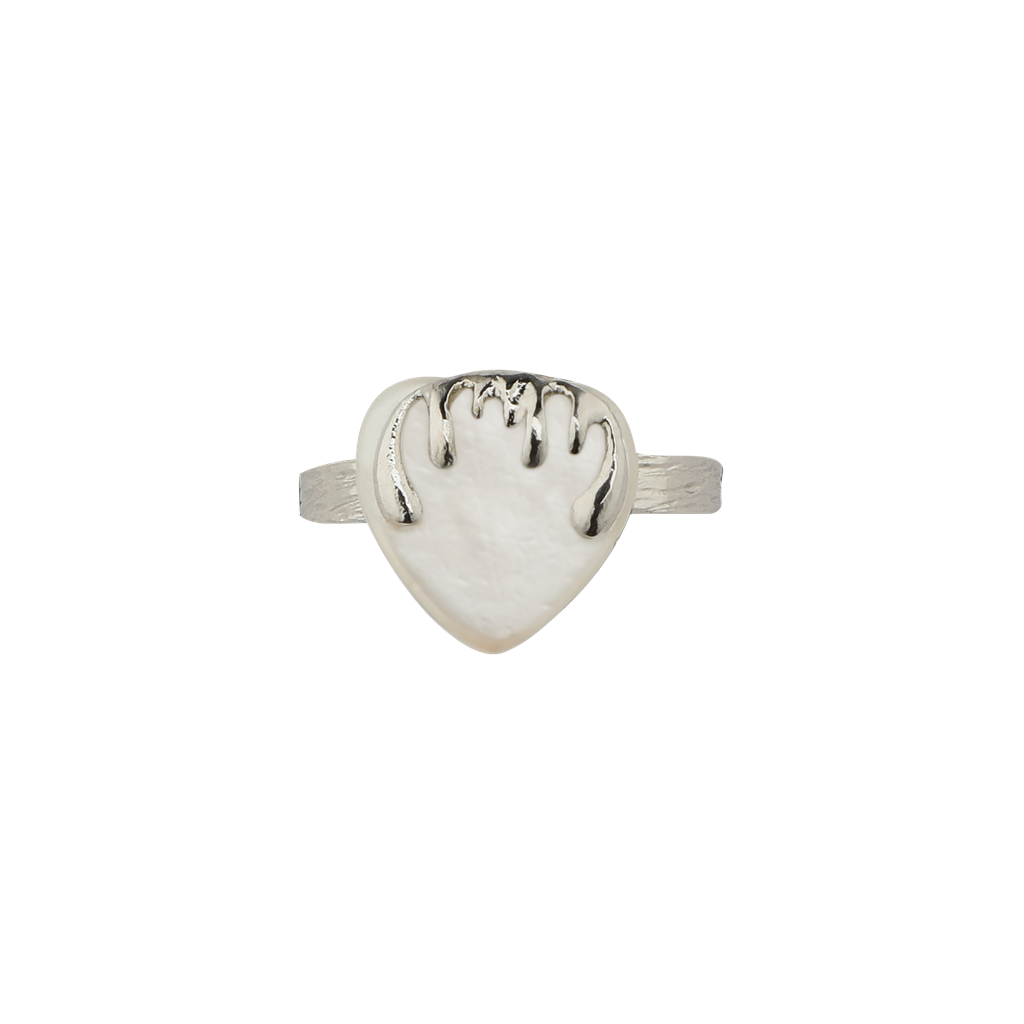 Melting Heart Ring- Silver