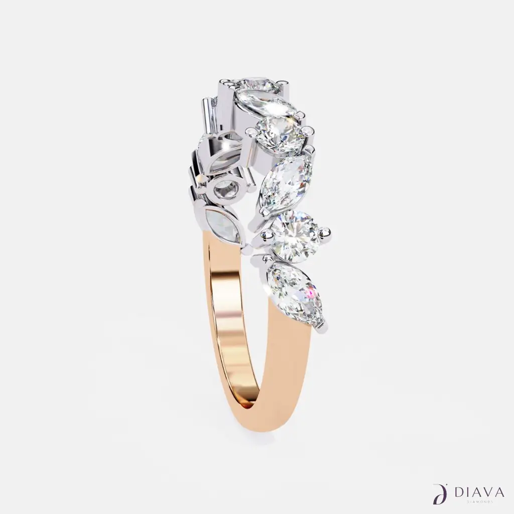 Marquise-Round Criss Cross Band : Marquise-RoundCrissCrossBand