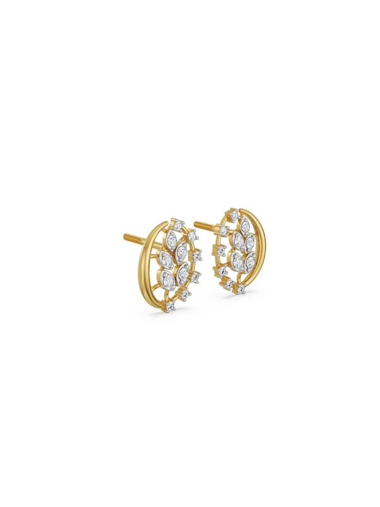 Leafy Diamond Studs : E978