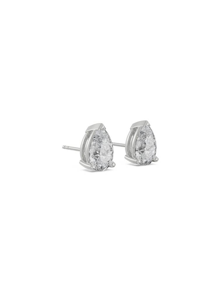 0.5 Ct Pear Solitaire Lab Grown Diamond Studs : E1065