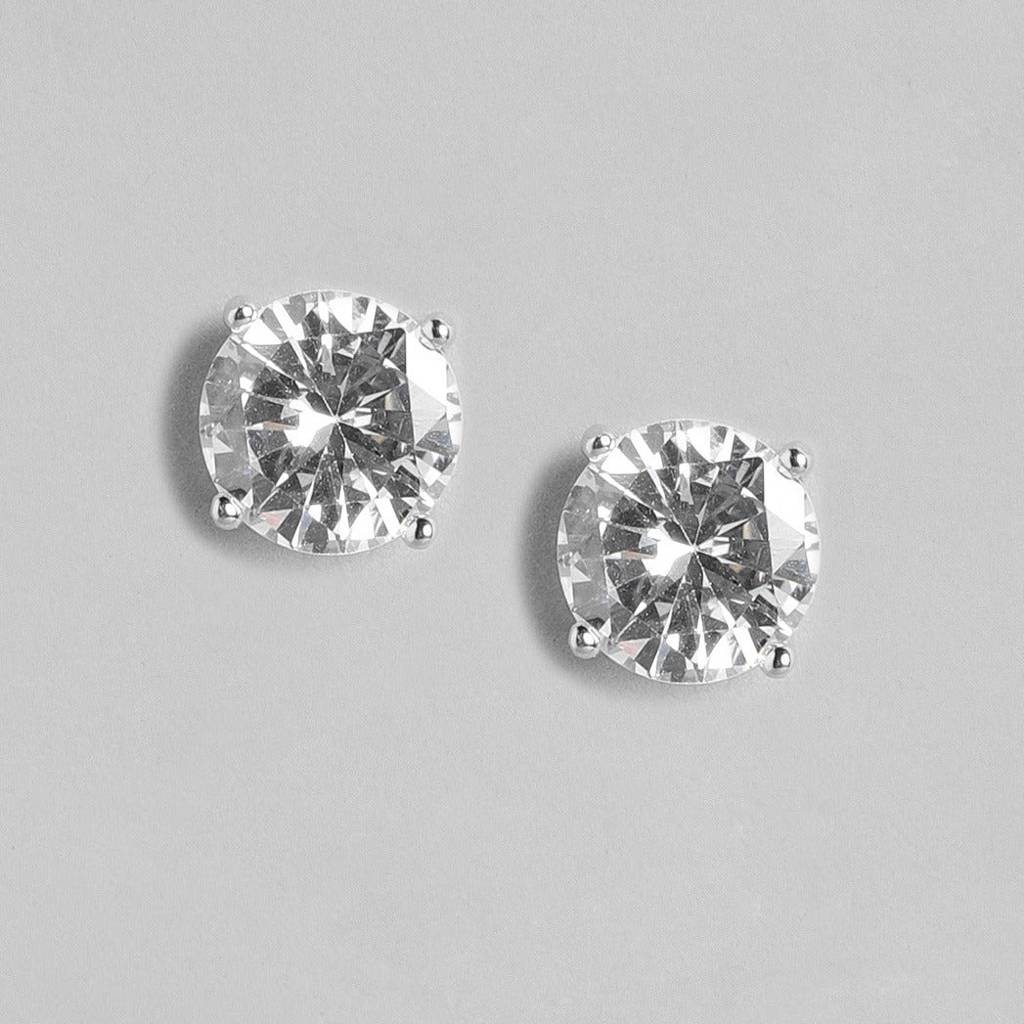 Alexis Solitaire 925 Silver Earrings : EAR-20047