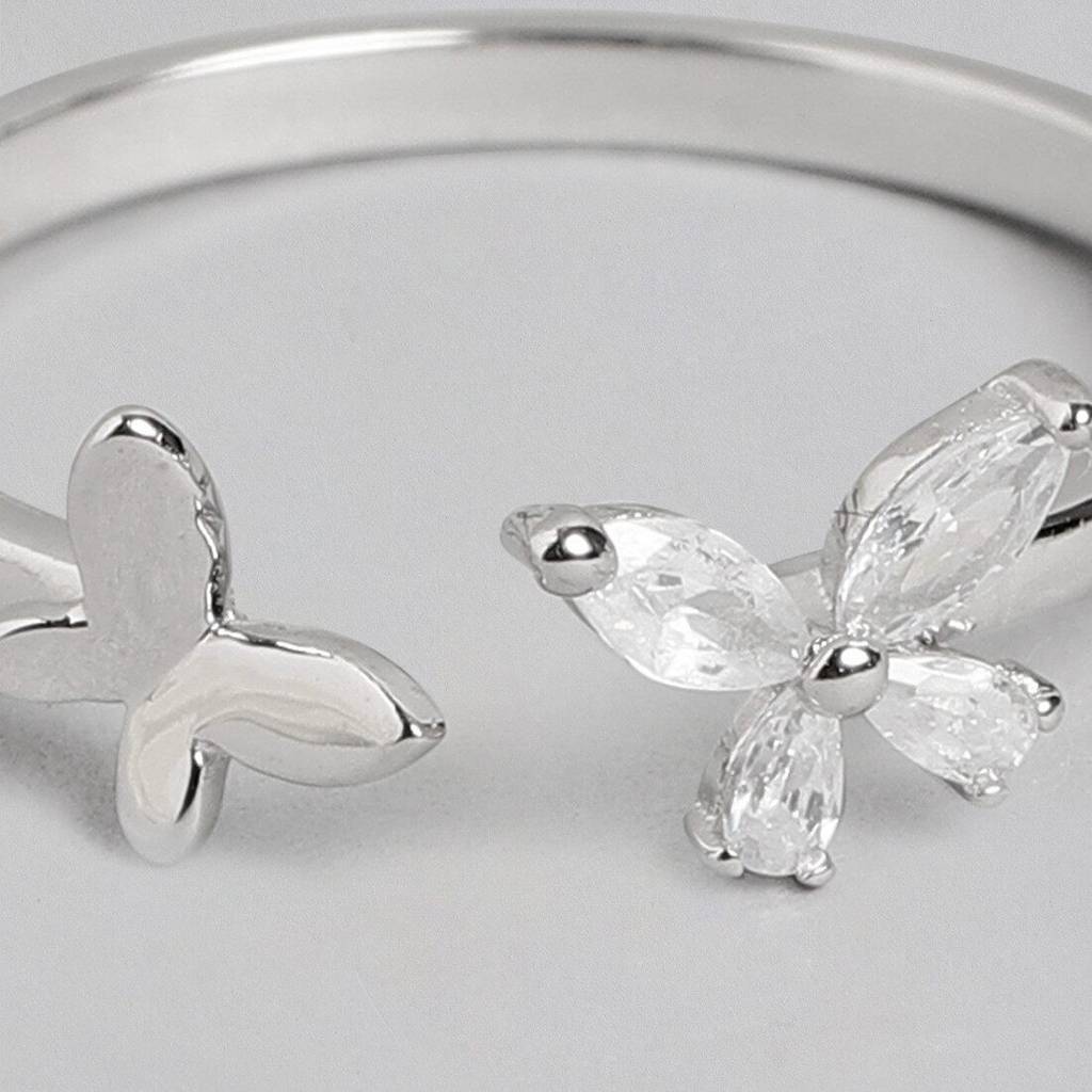 Butterfly 925 Silver Ring (Adjustable) : RNG-40023